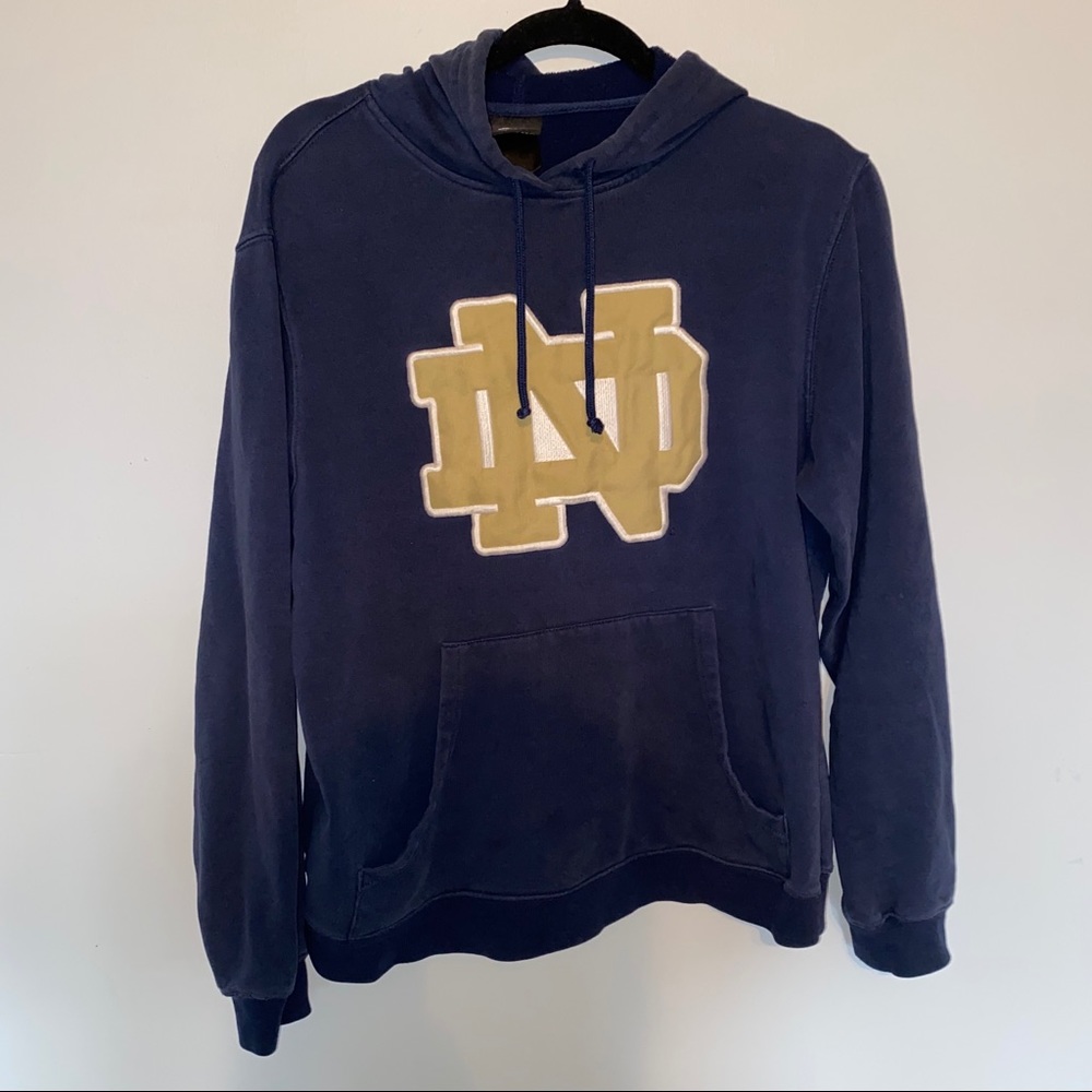 Adidas Notre Dame blue and gold hoodie S